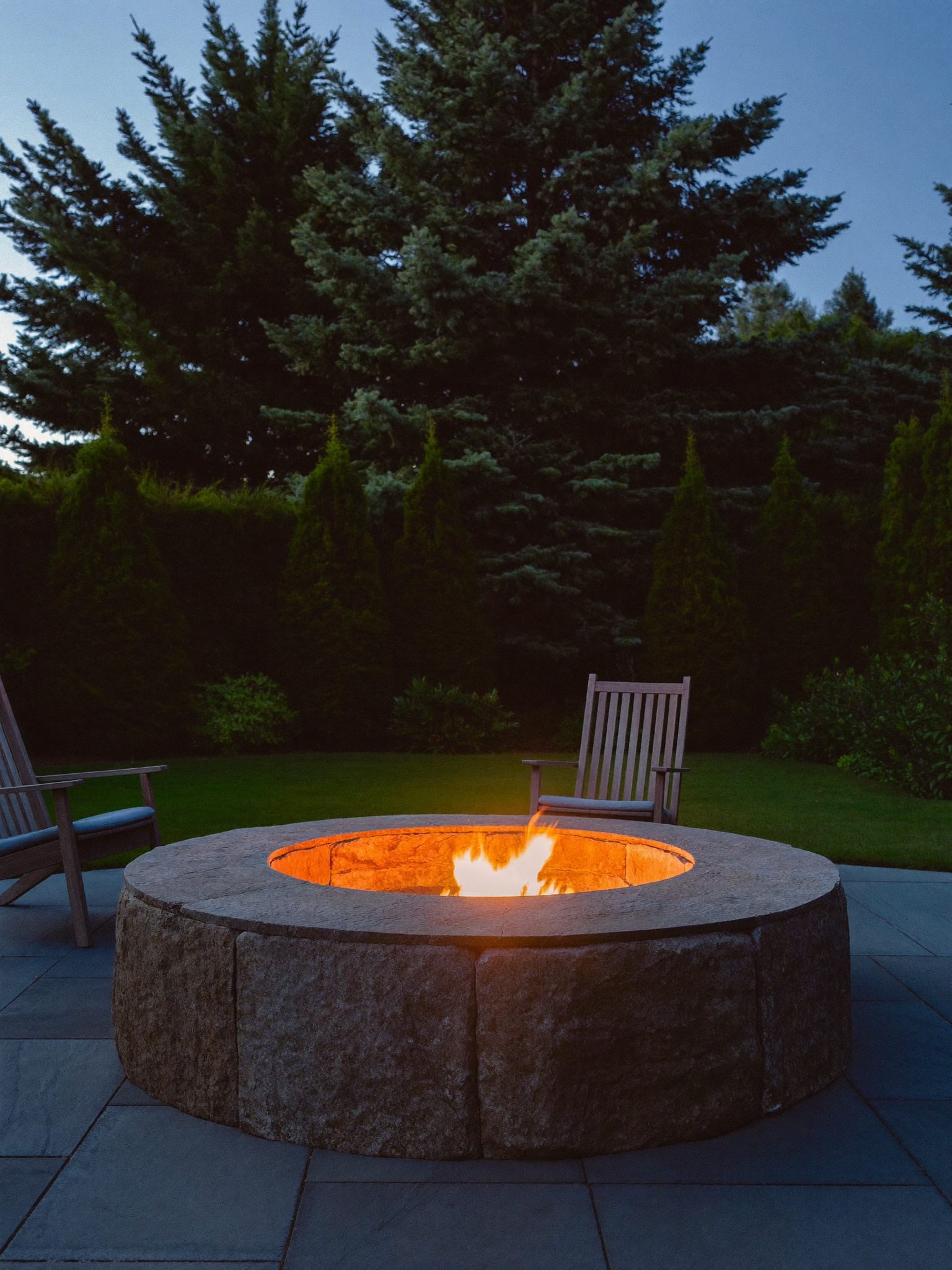 Mature trees and landscaping on a Fairfield County property