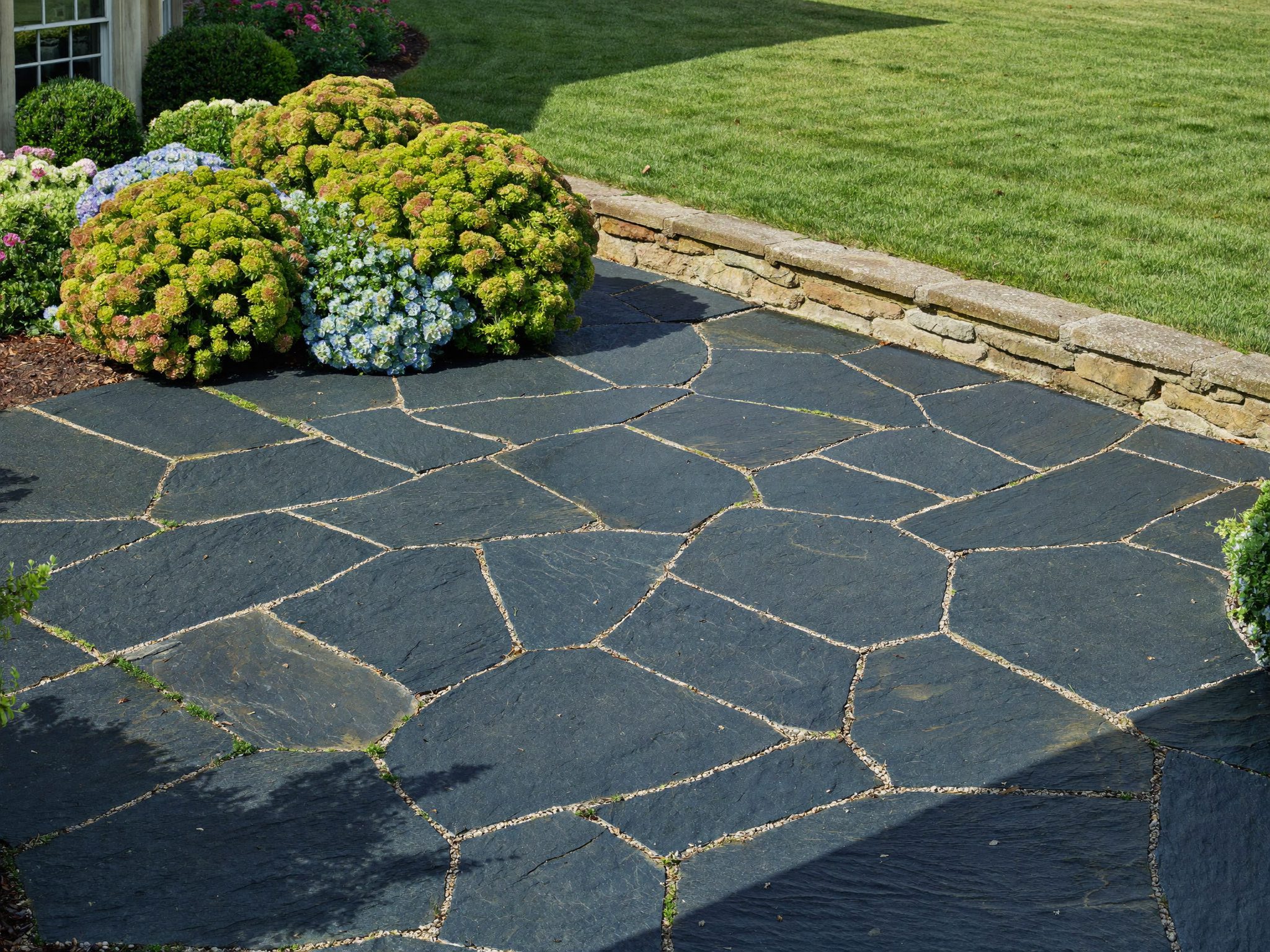 Bluestone patio in a Fairfield County backyard